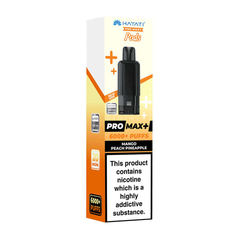 Mango Peach Pineapple Hayati Pro Max Plus 6000 Prefilled Pod + Refill