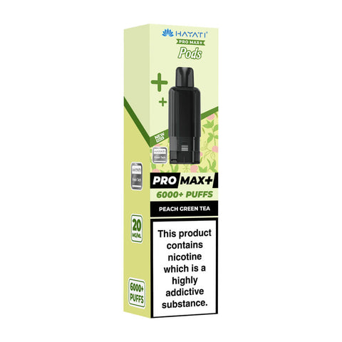 Peach Green Tea Hayati Pro Max Plus 6000 Prefilled Pod + Refill