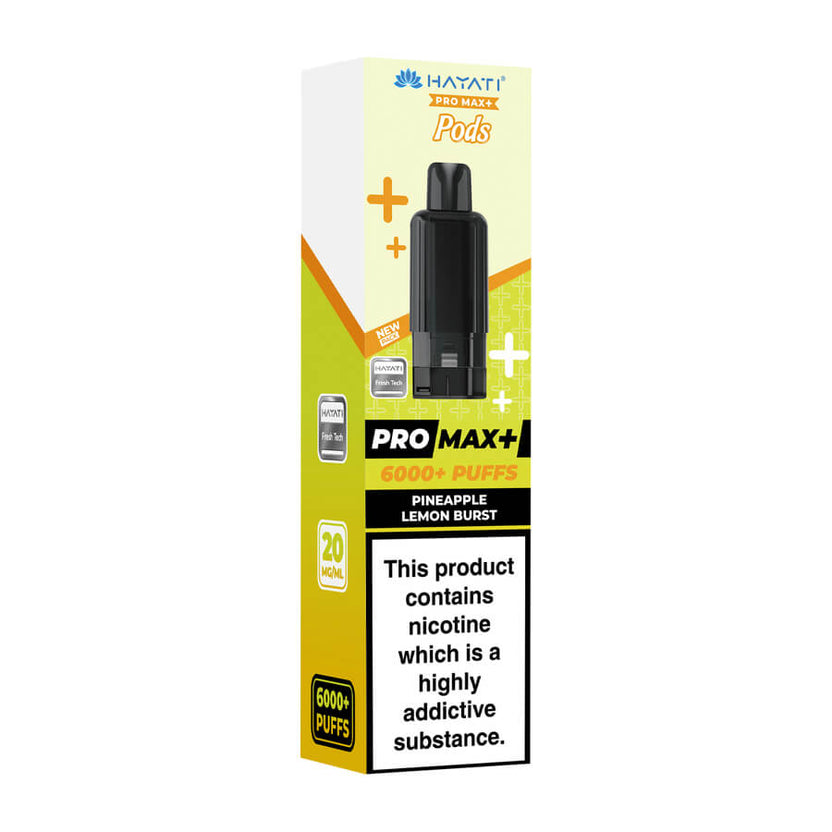 Pineapple Lemon Burst Hayati Pro Max Plus 6000 Prefilled Pod + Refill
