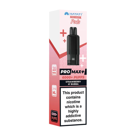 Strawberry H BBA Pro Max Plus 6000 Prefilled Pod + Refill by Hayati