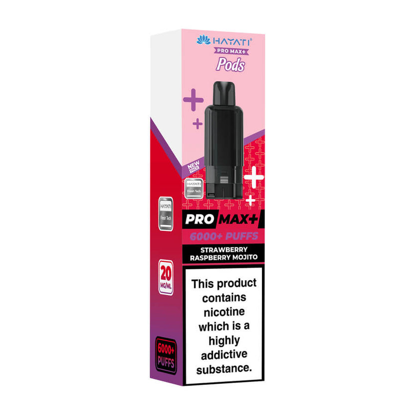 Strawberry Raspberry Mojito Hayati Pro Max Plus 6000 Prefilled Pod + Refill