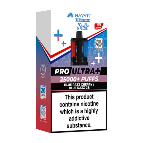 Blue Razz Cherry / Blue Razz GB Pro Ultra Plus 25K Prefilled Pod + Refill by Hayati