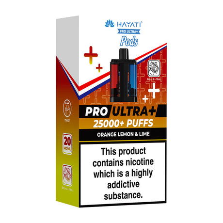 Orange Lemon & Lime Pro Ultra Plus 25K Prefilled Pod + Refill by Hayati