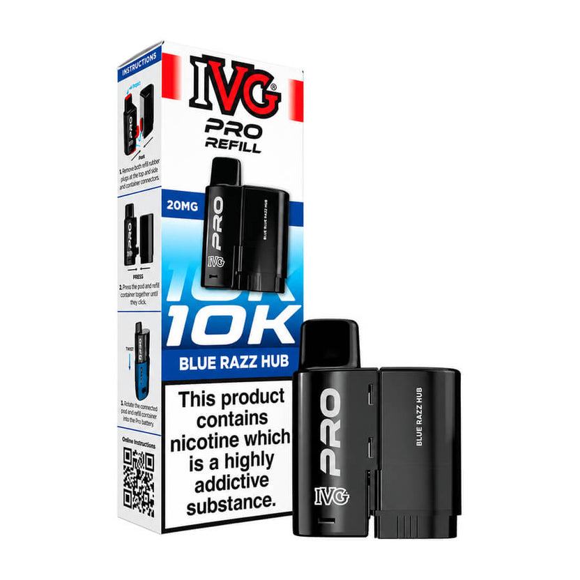 Blue Razz Hub IVG Pro 12 Refill Pack