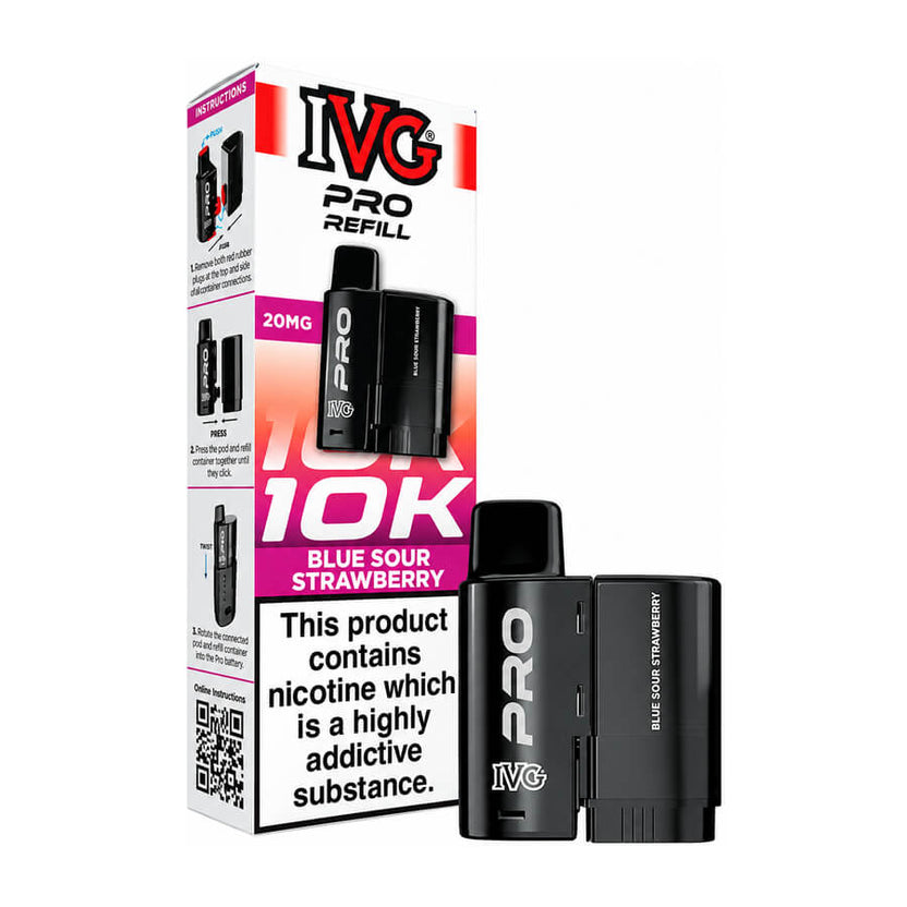 Blue Sour Strawberry IVG Pro 12 Refill Pack
