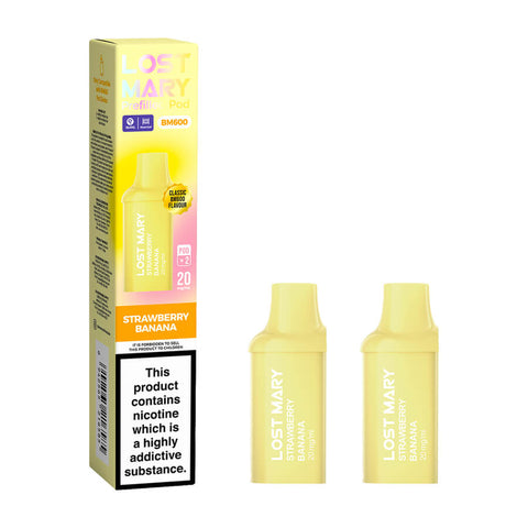 Strawberry Banana BM600 Prefilled Pods by Lost Mary