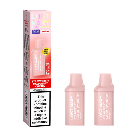 Strawberry Raspberry Cherry BM600 Prefilled Pods by Lost Mary