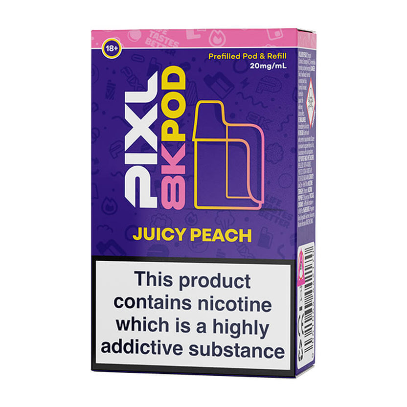 Juicy Peach Pixl 8000 Prefilled Pod + Refill
