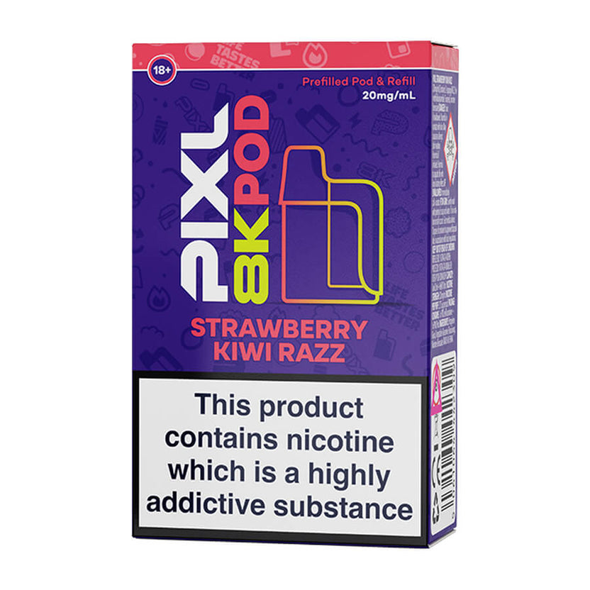 Strawberry Kiwi Razz Pixl 8000 Prefilled Pod + Refill
