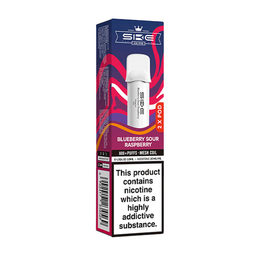 SKE Crystal Bar 600 Pro Prefilled Pods - Blueberry Sour Raspberry / 20mg