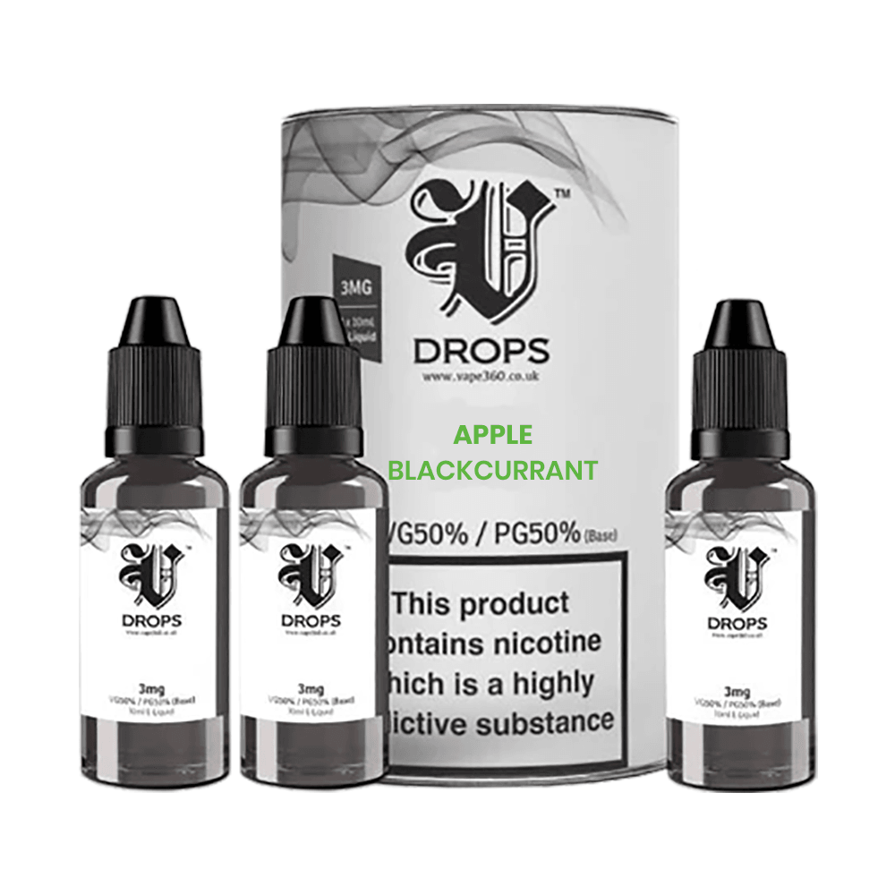 Apple Blackcurrant 3xE-Liquid by V Drops - White Range