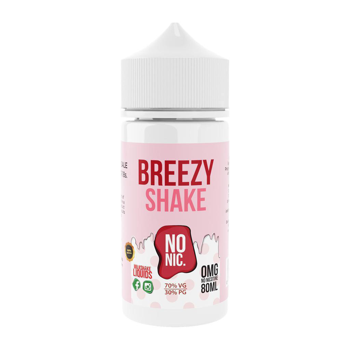 Breezy Shake 100ml Shortfill E-Liquid By Milkshake