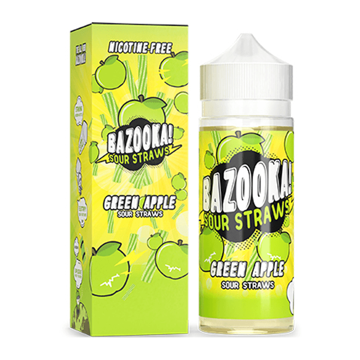 Green Apple Sours 100ml Shortfill E-Liquid By Bazooka