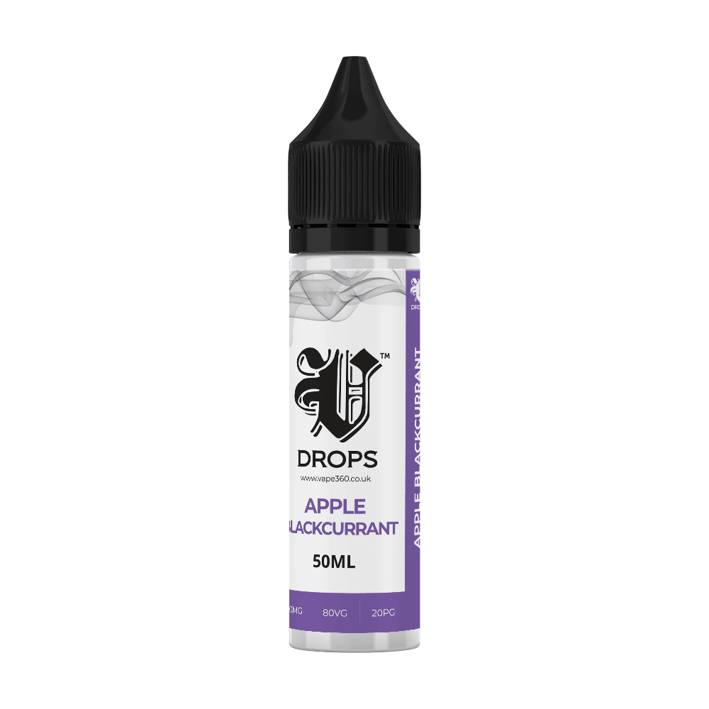 Apple Blackcurrant 50ml Shortfil E-Liquid - V Drops - White Range