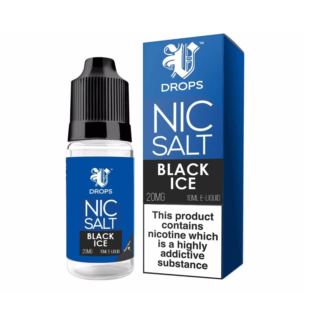 Black Ice Nic Salt E-Liquid V Drops - Rainbow Range