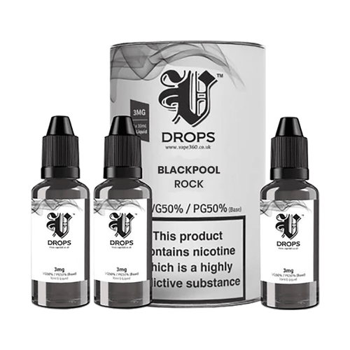 Blackpool Rock 3xE-Liquid by V Drops - White Range