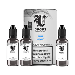 Blue Magic 3xE-Liquid by V Drops - White Range