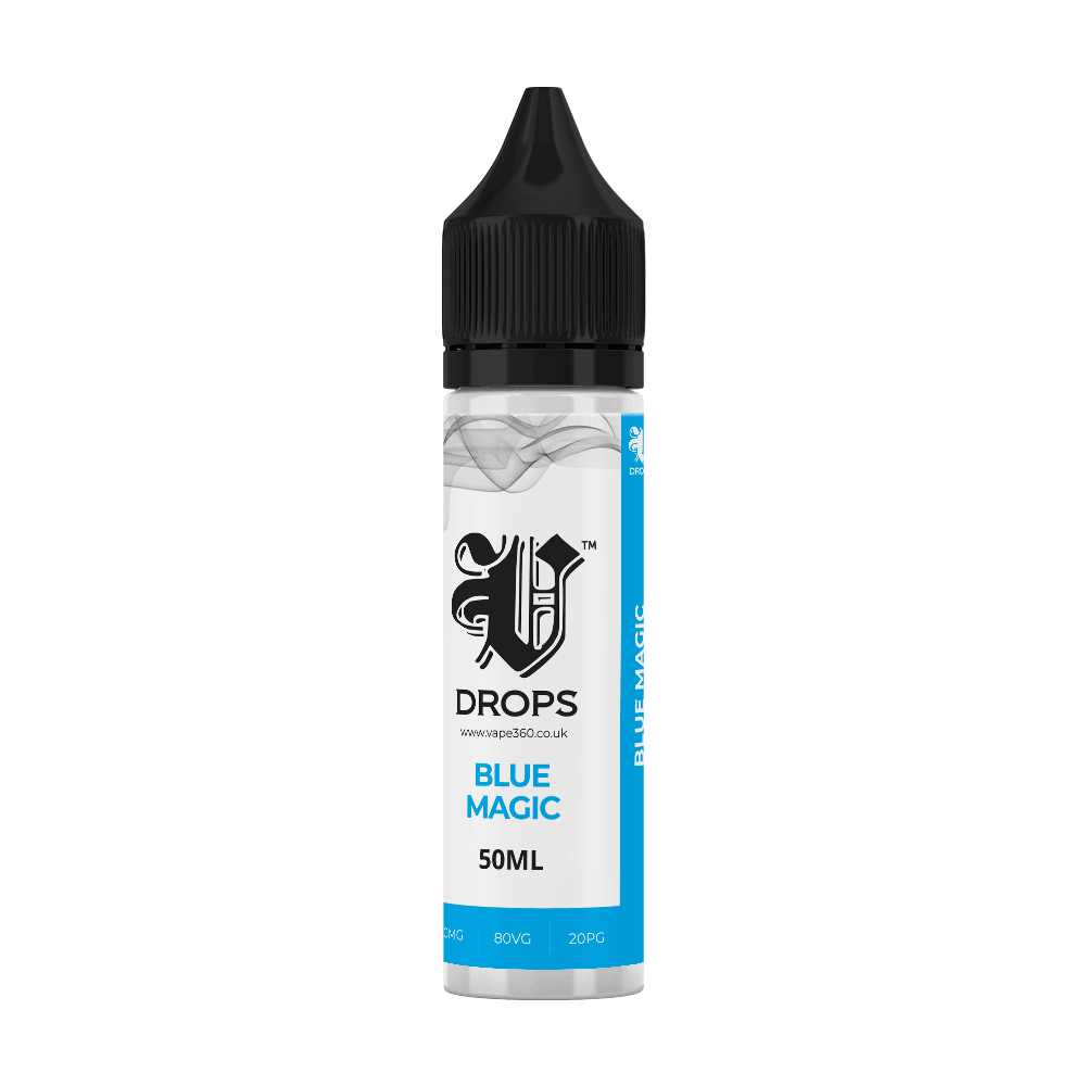 Blue Magic 50ml Shortfil E-Liquid - V Drops - White Range