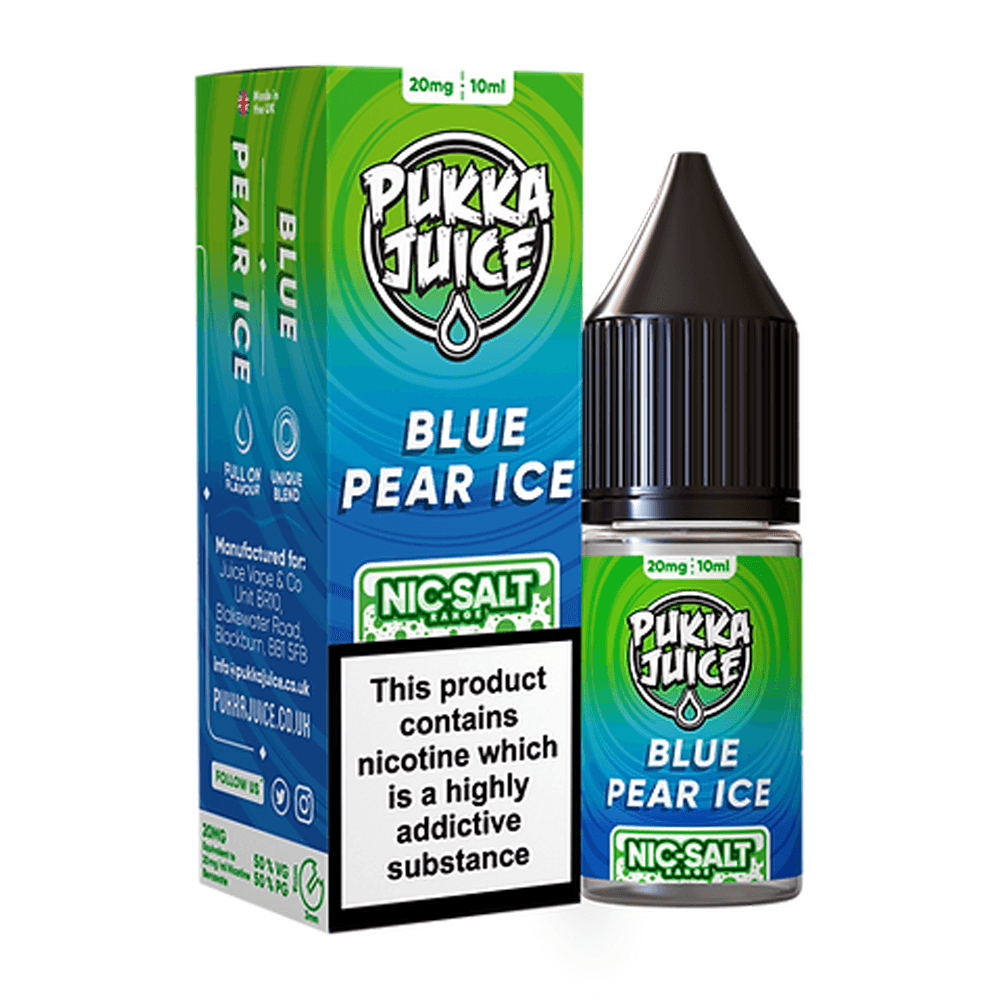 Blue Pear Ice Nic Salt E Liquid By Pukka Juice