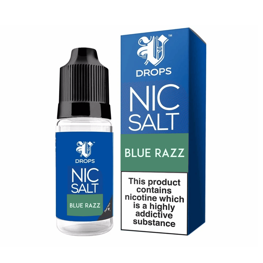 Blue Razz Nic Salt E-Liquid V Drops - Rainbow Range