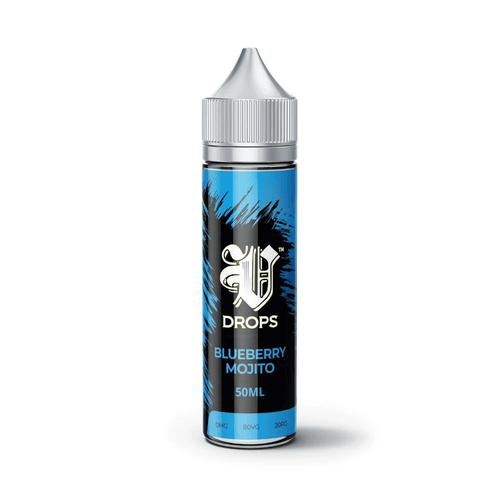 Blueberry Mojito 50ml Short Fill E-Liquid V Drops - Black Range