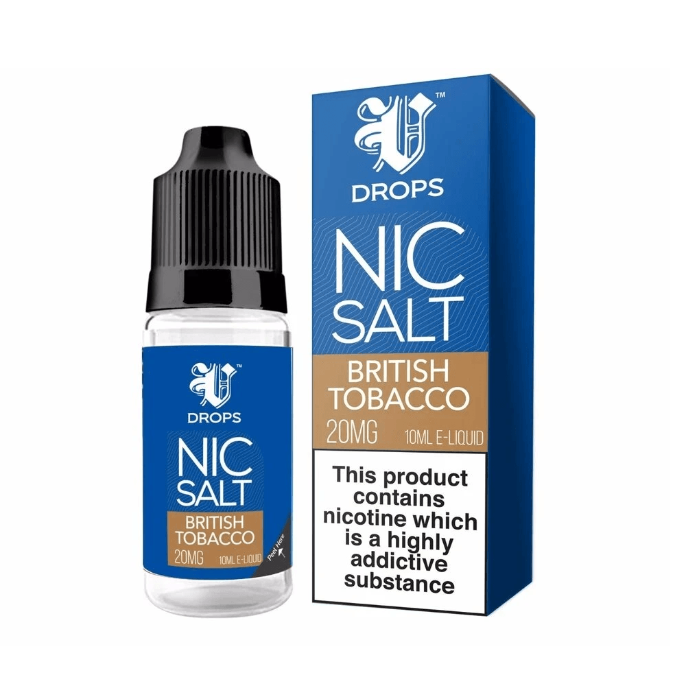 tobacco vape uk British Tobacco Nic Salt E-Liquid V Drops - Rainbow Range