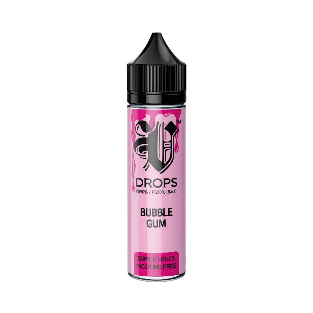 Bubblegum 50ml Short Fill E-Liquid V Drops - Rainbow Range