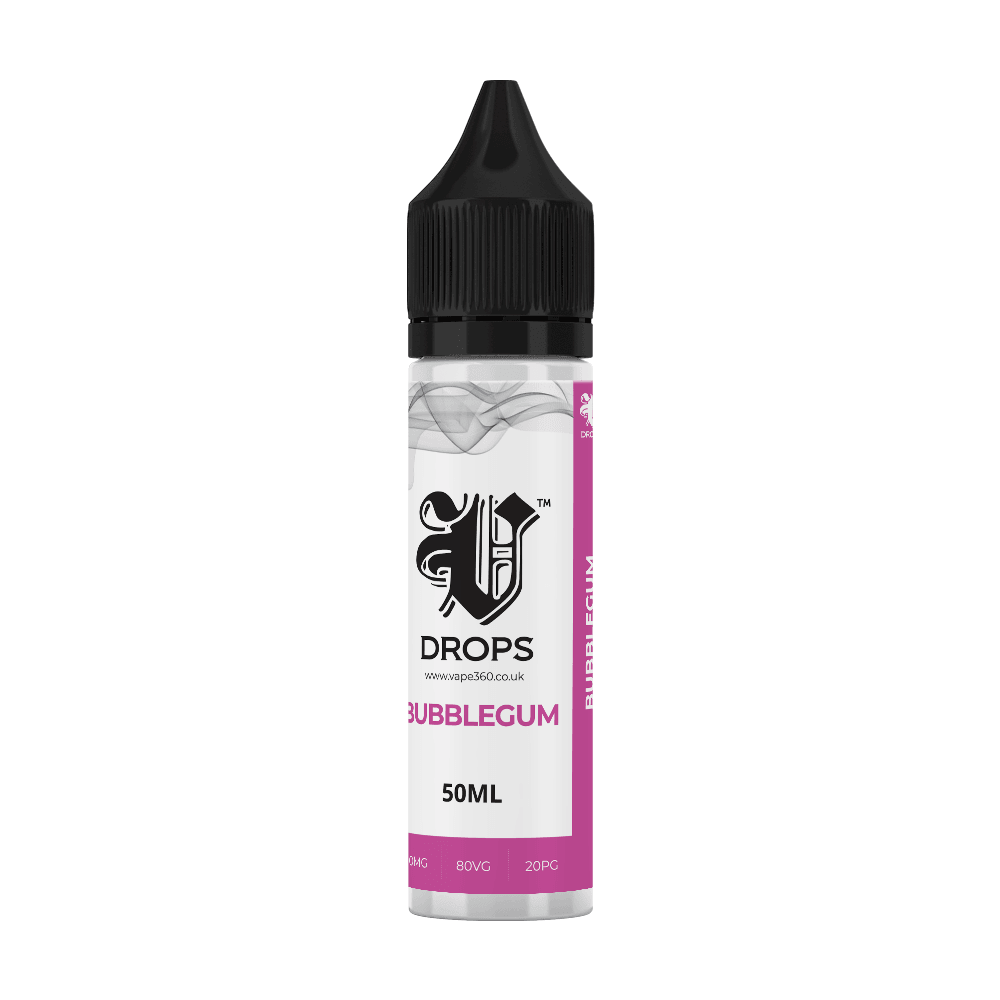 Bubblegum 50ml Shortfil E-Liquid - V Drops - White Range