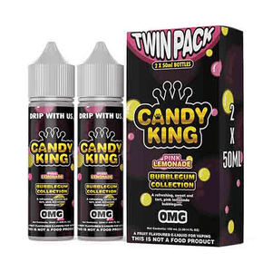 Pink Lemonade Bubblegum 2x 50ml Shortfill E-Liquid By Candy King