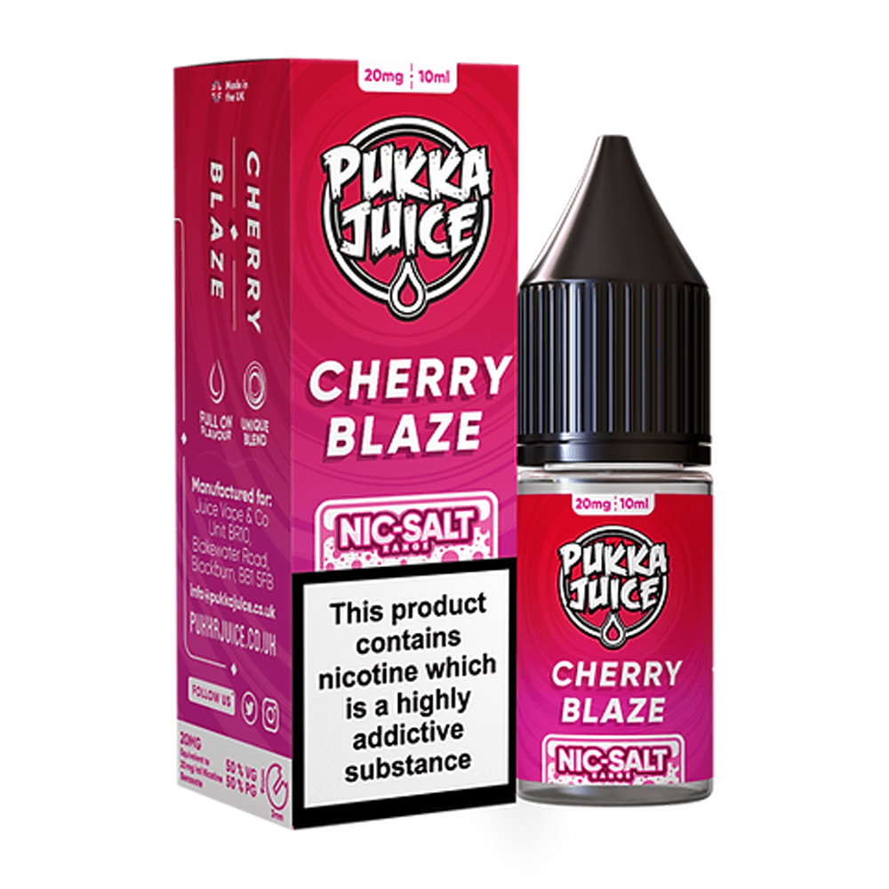 Cherry Blaze Nic Salt E Liquid By Pukka Juice