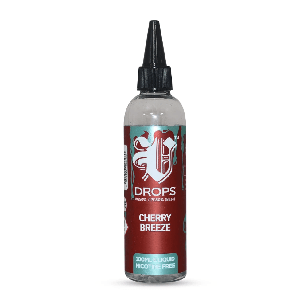 Cherry Breeze 100ml Short Fill E-Liquid V Drops - Rainbow Range