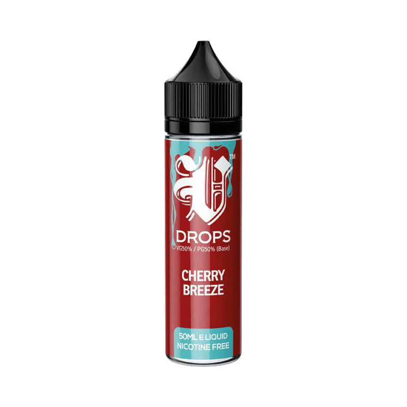 Cherry Breeze 50ml Short Fill E-Liquid V Drops - Rainbow Range