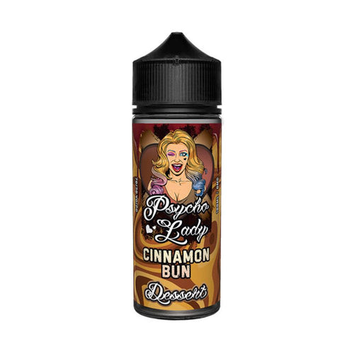 Cinnamon Bun Shortfill E-Liquid by Psycho Lady