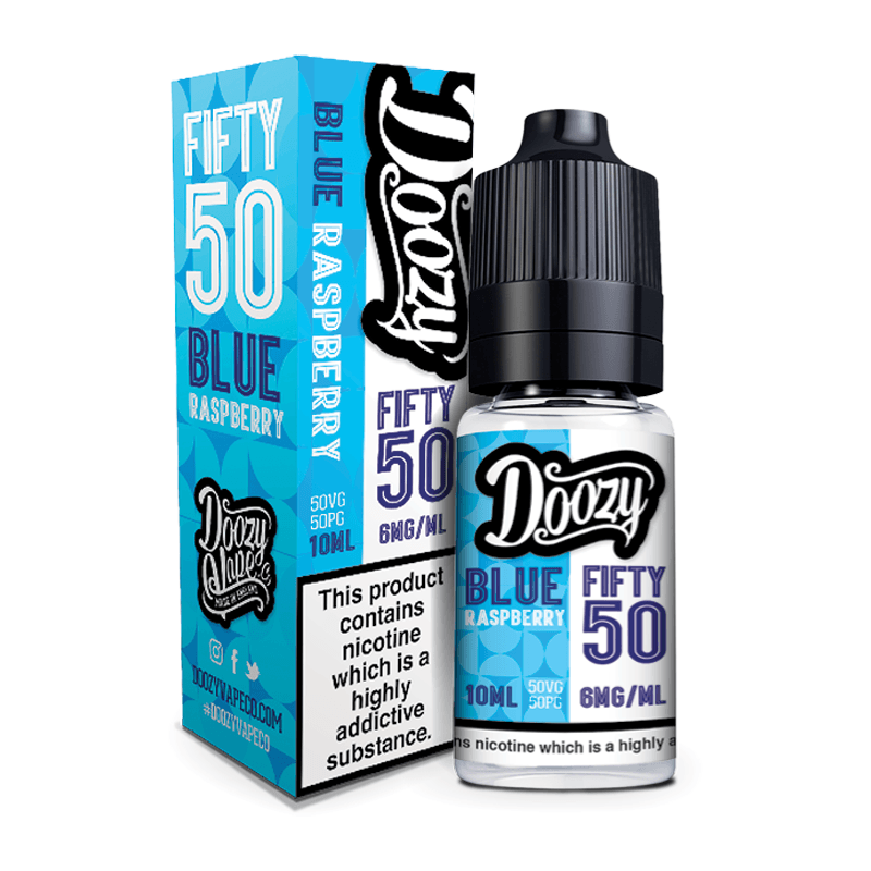 Blue Raspberry 50/50 E-Liquid By Doozy Vape