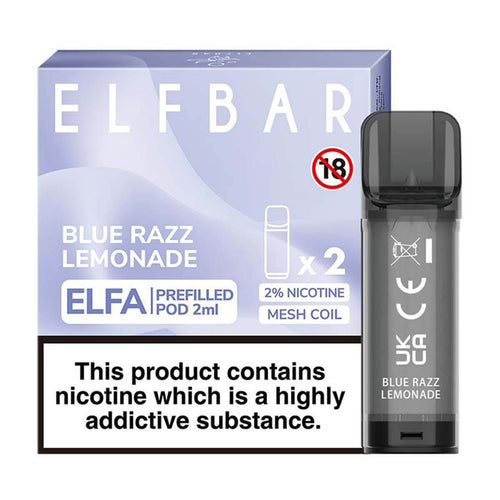 Blue Razz Lemonade Elfa Prefilled Pods By Elf Bar