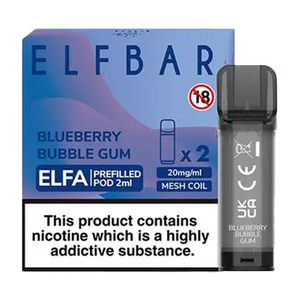 Blueberry Bubblegum Elfa Prefilled Pods By Elf Bar