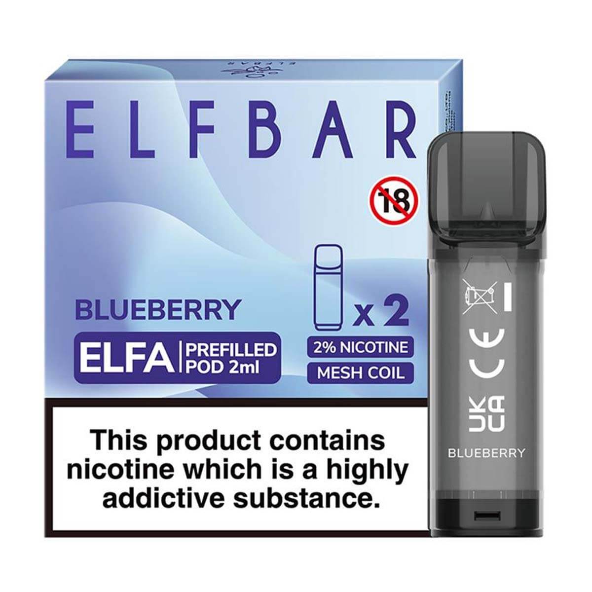 Blueberry Elfa Prefilled Pods By Elf Bar