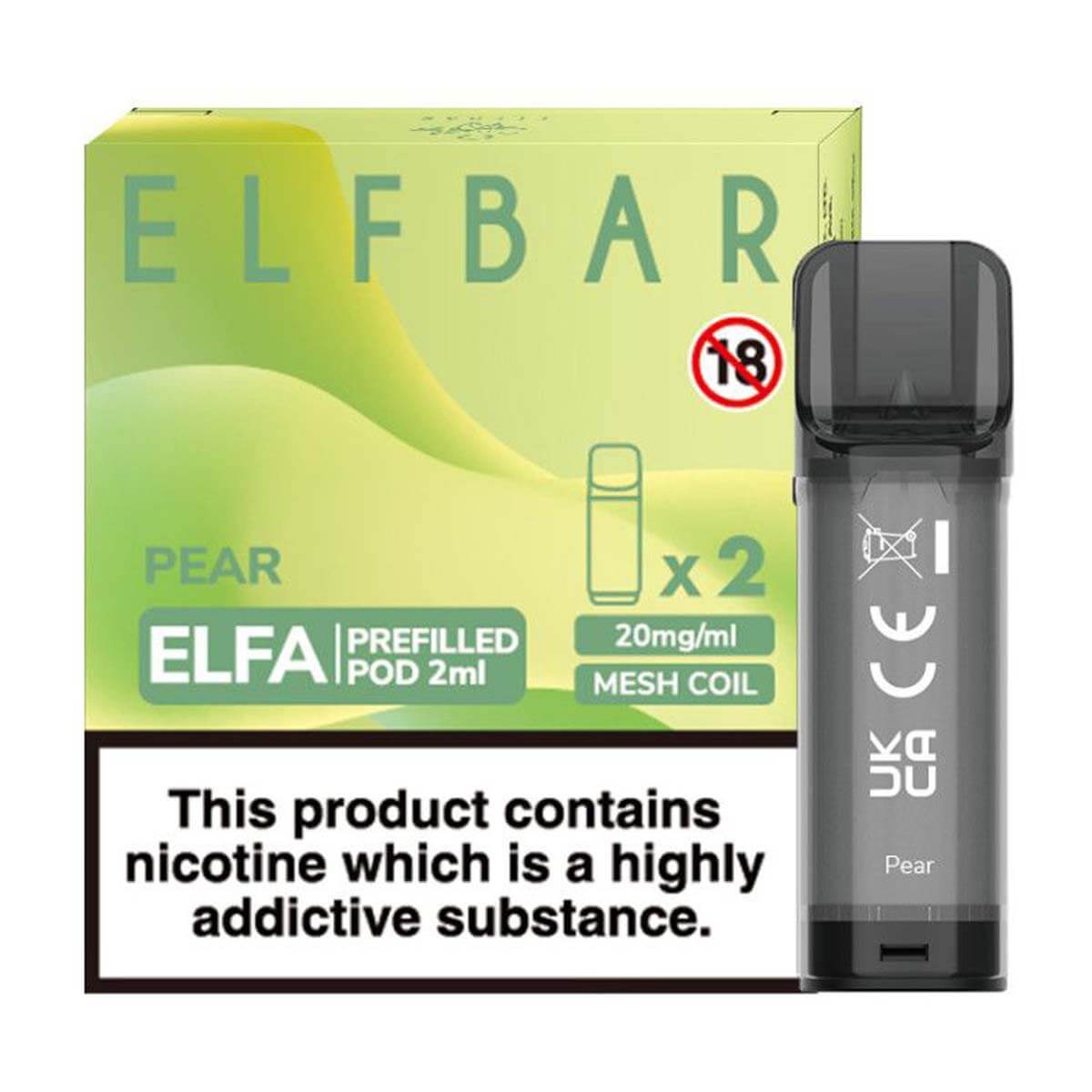 Pear Elfa Prefilled Pods By Elf Bar