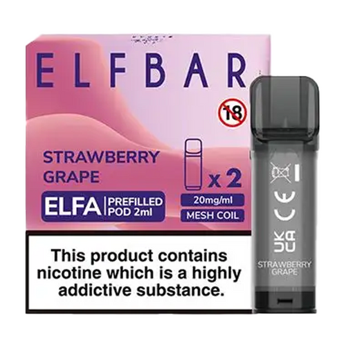 Strawberry Grape Elfa Prefilled Pods By Elf Bar