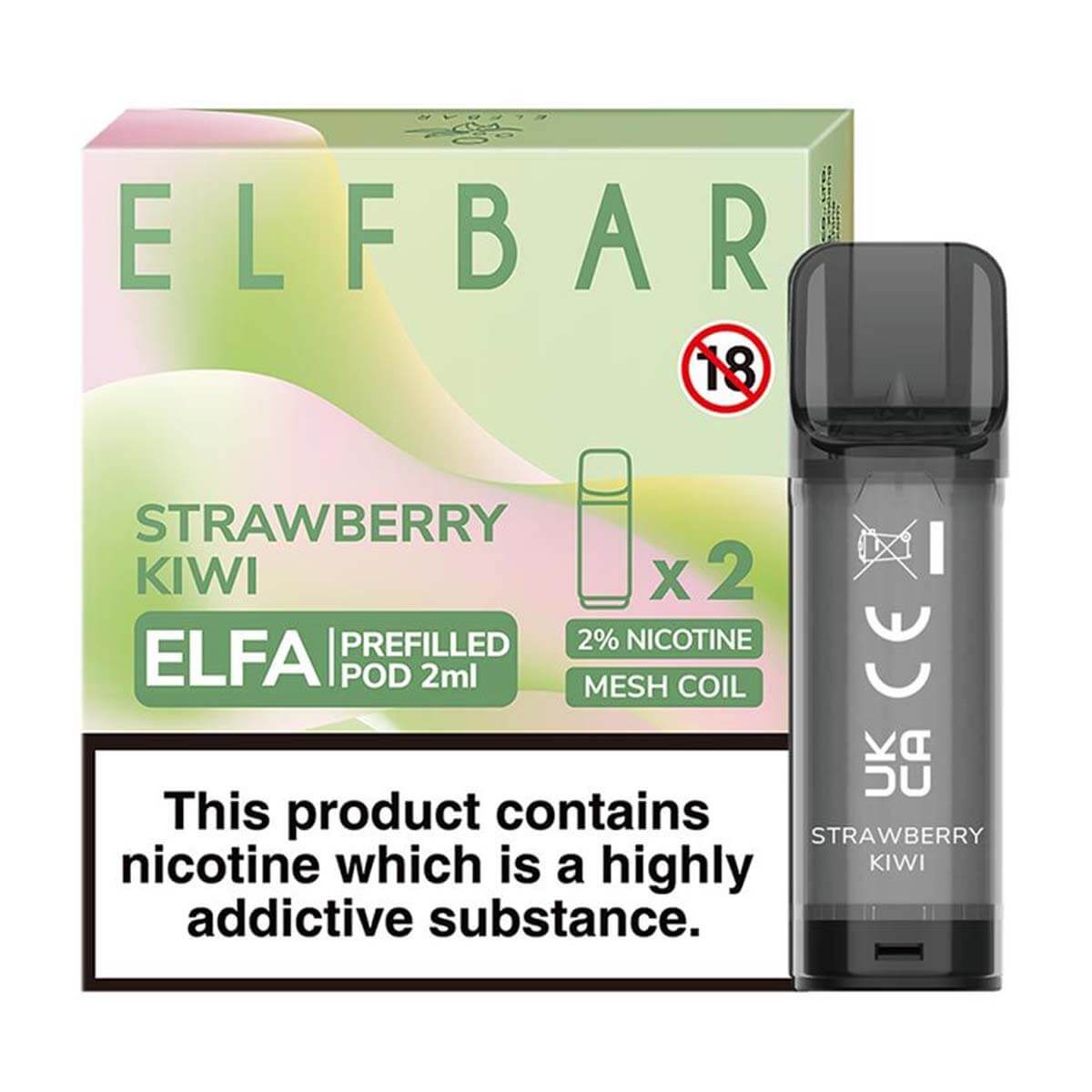 Strawberry Kiwi Elfa Prefilled Pods By Elf Bar