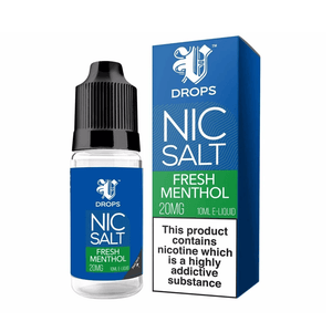 Fresh Menthol Nic Salt E-Liquid V Drops - Rainbow Range