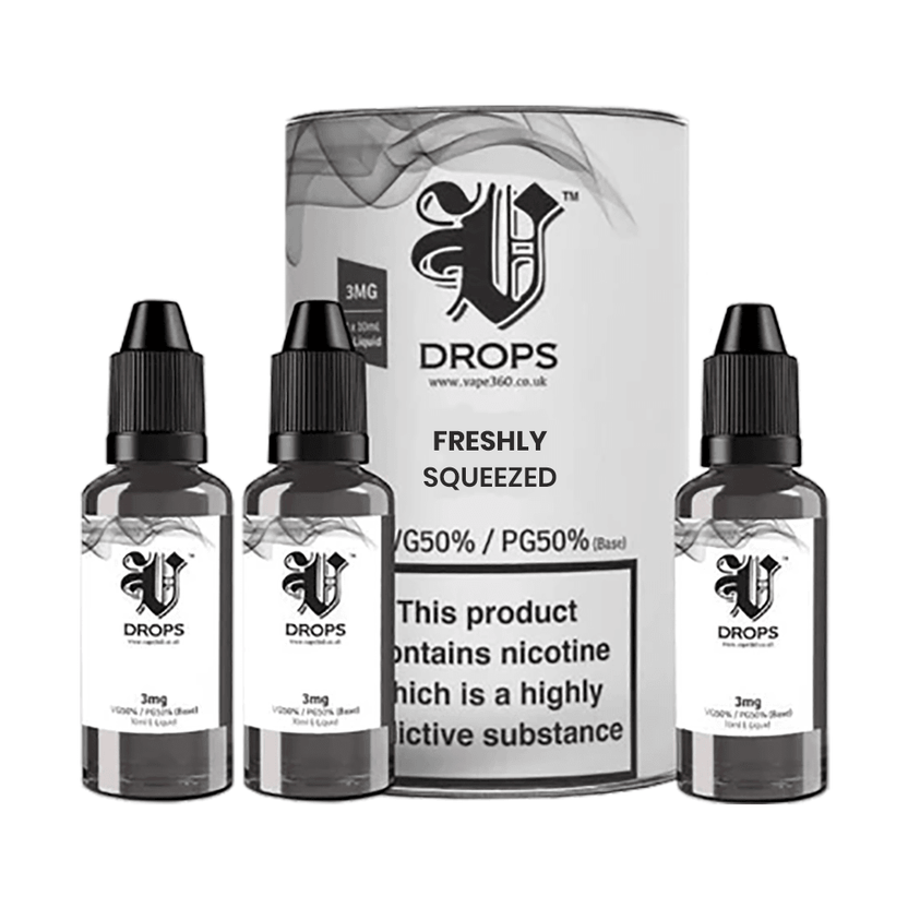 Freshly Squeezed 3xE-Liquid by V Drops - White Range