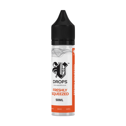 Freshly Squeezed 50ml Shortfil E-Liquid - V Drops - White Range