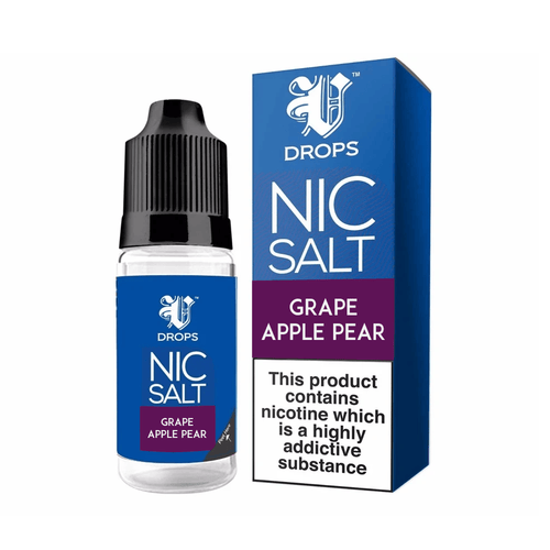 Grape Apple Pear Nic Salt E-Liquid V Drops - Rainbow Range