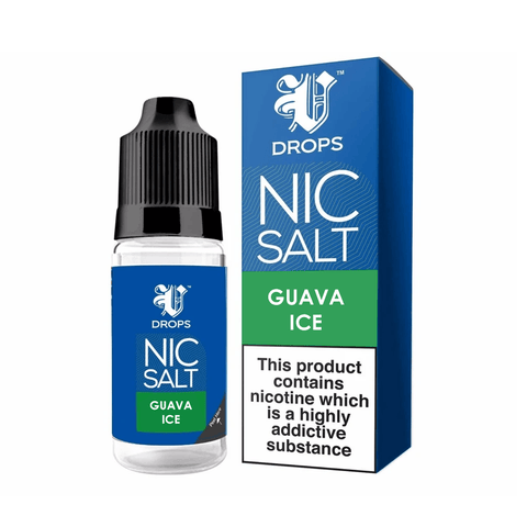 V Drops Rainbow Range 10ml Nic Salt E-Liquid - Guava Ice
