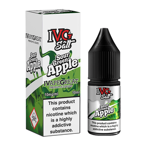 Sour Green Apple 10m Nic Salt E-Liquid by IVG