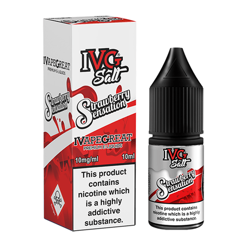 Strawberry Sensation 10m Nic Salt E-Liquid by IVG