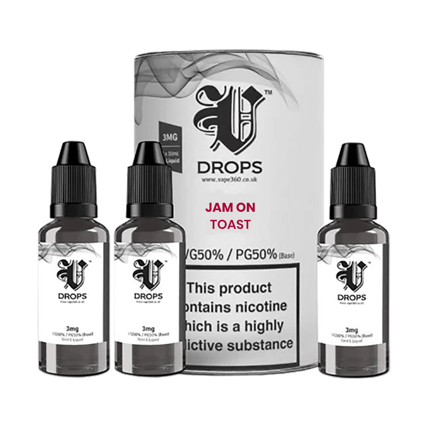 Jam On Toast 3xE-Liquid by V Drops - White Range
