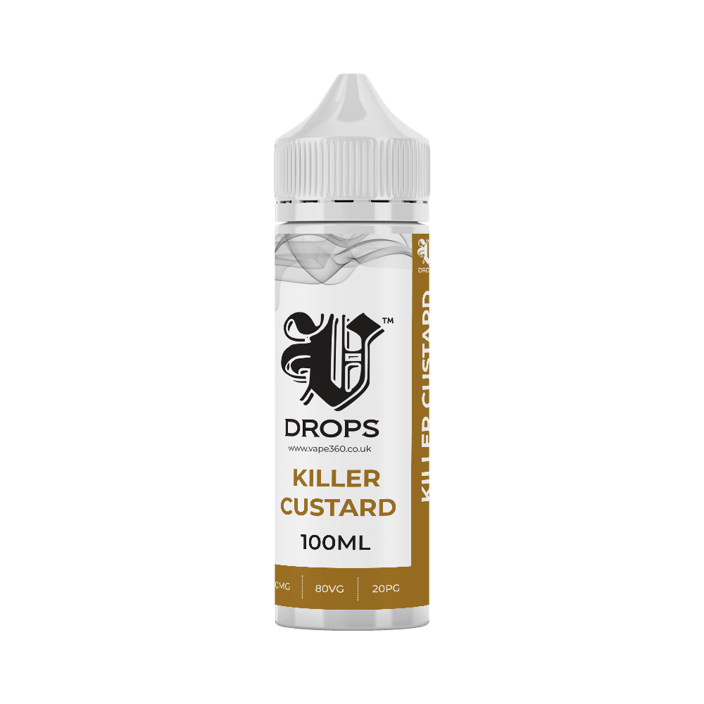Killer Custard 100ml E-Liquid by V Drops White Range | Vape 360 Uk