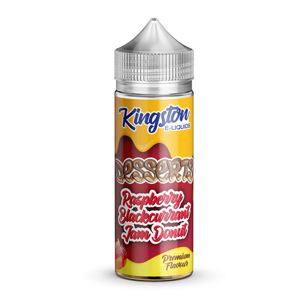 Raspberry Blackcurrant Jam Donut Dessert 100ml Shortfill E-Liquid by Kingston